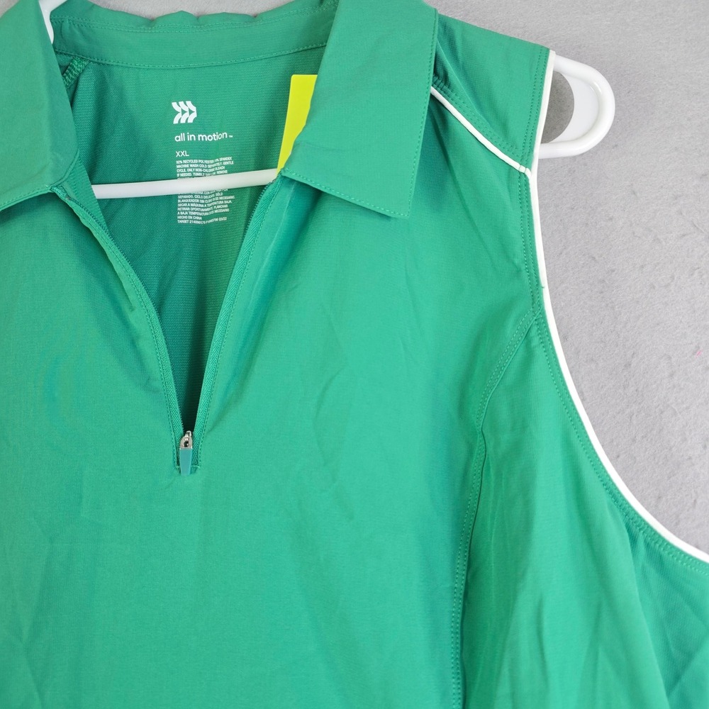 All in Motion Golf Dress Women XXL Green Sleeveless Pleated Activewear Tennis - Picture 3 of 9